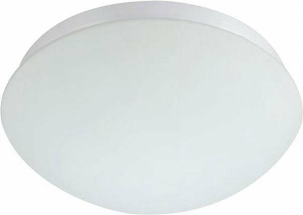 LED Plafondlamp met Bewegingssensor - 360&deg; Sensor - E27 Fitting - Opbouw - Ovaal - Mat Wit - Glas