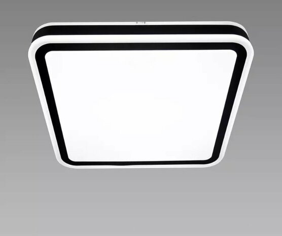 Led plafondlamp - Keuken/Badkamerlamp/buitenlamp - Vierkant - 48w - 4100K Daglicht wit - 5410 Lumen - IP44 - Zwart - 430mm