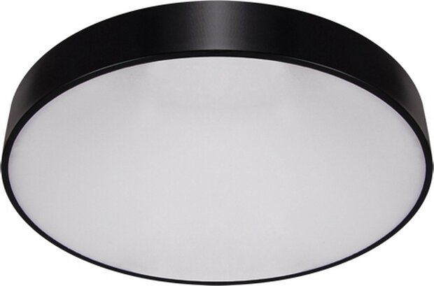 Led Plafondlamp - 48w - 4000K Daglicht - 5130 Lumen -Rond - Zwart - 500 mm