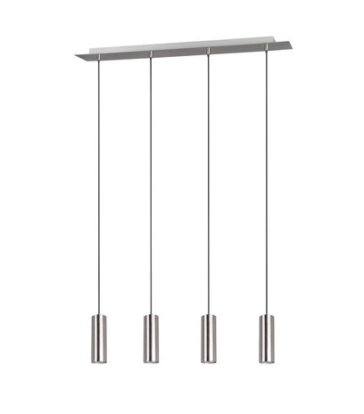 Trio Marley - Hanglamp - Nikel Mat 4 x gu10 Armatuur H:150cm