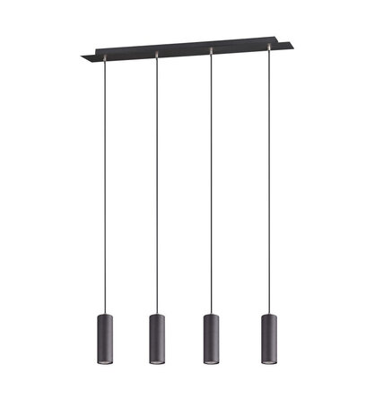 Trio Marley - Hanglamp - Zwart 4 x gu10 Armatuur H:150cm