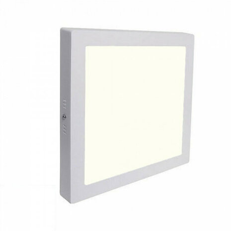 LED Downlight - Opbouw Vierkant 18W - Natuurlijk Wit 4200K - Mat Wit Aluminium - 225mm