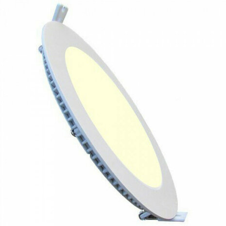 LED Downlight Slim - Inbouw Rond 6W - Warm Wit 2700K - Mat Wit Aluminium - &Oslash;120mm