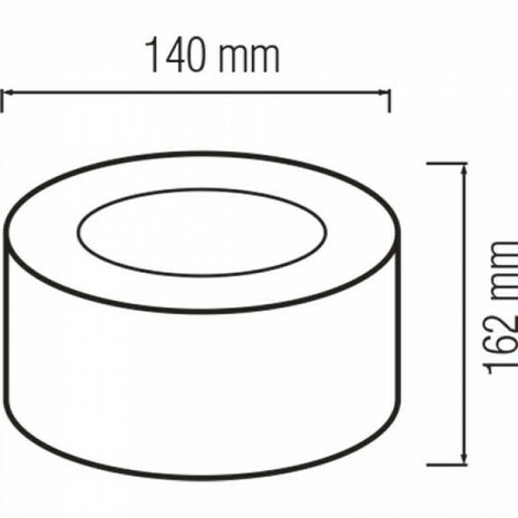 LED-Downlight-Opbouw-Rond-XL-10W-Natuurlijk-Wit-4200K-Mat-Wit-Aluminium-&Oslash;140mm