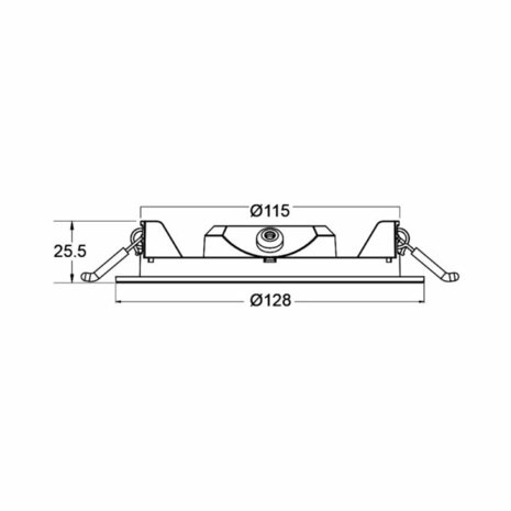 LED Downlight Slim - Inbouw Rond 6W - Warm Wit 3000K - Mat Wit Aluminium - &Oslash;128mm - IP40