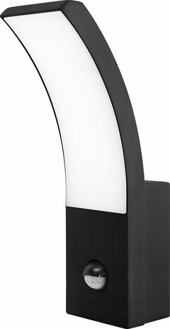 Led Buiten Wandlamp - Prestige-1S - met Bewigings melder - 12w - 4200K Daglicht - 835 Lumen - Zwart - IP65