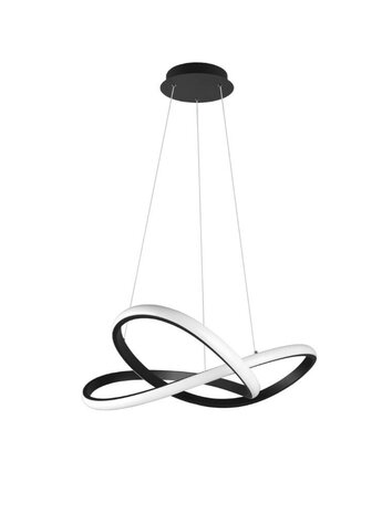 Reality - Course LED Hanglamp - Hangverlichting - 27.5W - Natuurlijk Wit 4000K - Dimbaar - Rond - Zwart - Aluminium