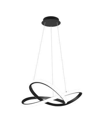 Reality - Course LED Hanglamp - Hangverlichting - 27.5W - Natuurlijk Wit 4000K - Dimbaar - Rond - Zwart - Aluminium