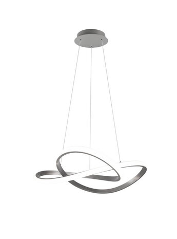 Reality - Course LED Hanglamp - Hangverlichting - 27.5W - Natuurlijk Wit 4000K - Dimbaar - Rond - Nikkel - Aluminium