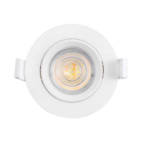 LED Spot - Inbouwspot - 7W - CCT 3000K 4000K 6000K - Mat Wit - Rond - Kantelbaar - Dimbaar