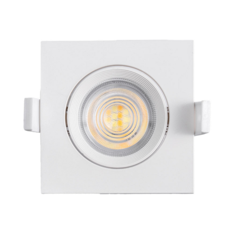 LED Spot - Inbouwspot - 7W - CCT 3000K 4000K 6000K - Mat Wit - Vierkant - Kantelbaar - Dimbaar