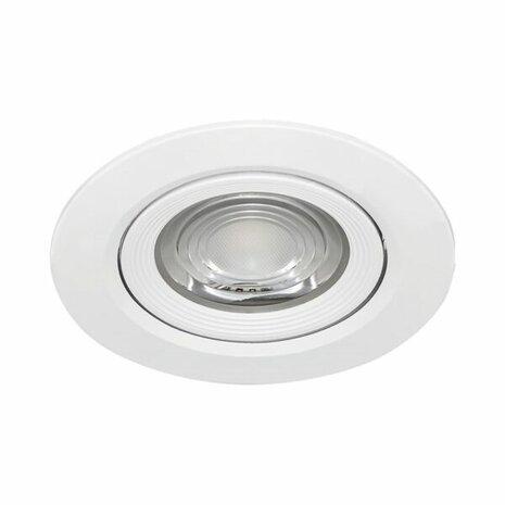 LED Spot - Inbouwspot - 10W - Daglicht Wit 4000K - Mat Wit - Rond - Kantelbaar