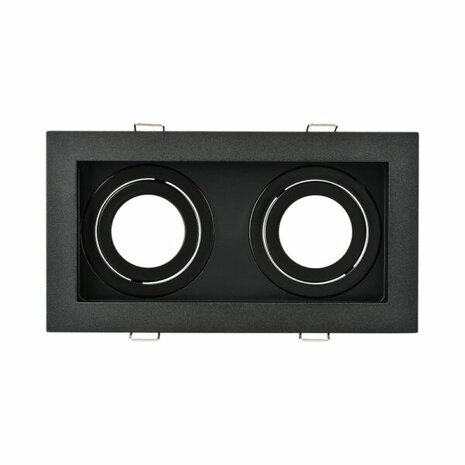 Inbouwspots - Vierkant Inbouw spot - Mat Zwart - 185mm - Geschikt voor LED