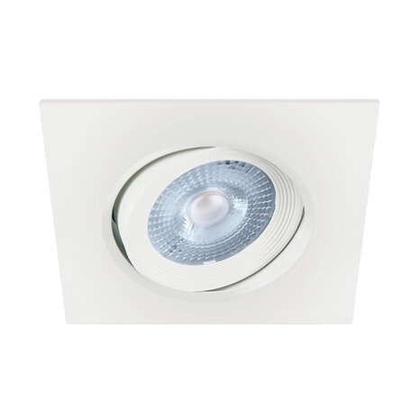 LED Spot - Moni Led - Inbouwspot - 5W - Warm Wit 3000K - Mat Wit - Vierkant - Kantelbaar