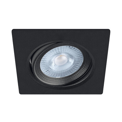 LED Spot - Moni Led - Inbouwspot - 5W - Warm Wit 3000K - Mat Zwart - Vierkant - Kantelbaar