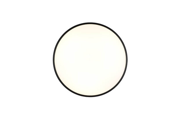 Reality Limbus - LED Plafondlamp - Plafondverlichting - 34W - Warm Wit 3000K - Dimbaar - Rond - Zwart - Kunststof - &Oslash;: 50