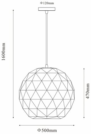 Deko-Light Asterope Round 500 mm - Hanglamp Metaal - Rond - Mat Wit