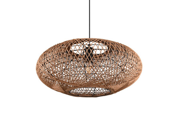 Trio Hanglamp Hedda - Rotan - Bruin /Zwart