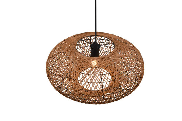 Trio Hanglamp Hedda - Rotan - Bruin /Zwart