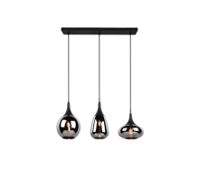 Trio Lumina Hanglamp Zwart - Verchroomd Glas