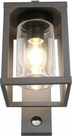 Trio Leuchten Lunga Wandlamp IP44 Bewegingssensor Antraciet