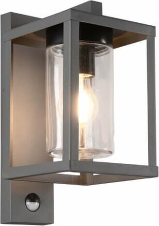 Trio Leuchten Lunga Wandlamp IP44 Bewegingssensor Antraciet