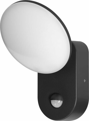 RIOLIT LED Outdoor wandlamp met bewegingssensor - Zwart - IP65 - Ik10 - 4000K - 1100lm - 15 Watt 