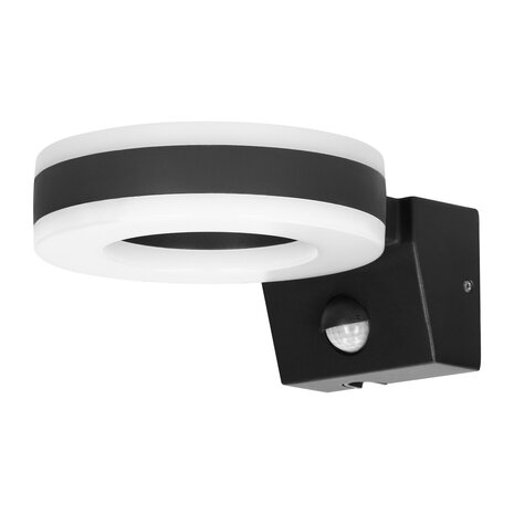 HOWLIT LED 20W, zwart tuinarmatuur met bewegingssensor, 1800lm, IP65, 4000K-ORN