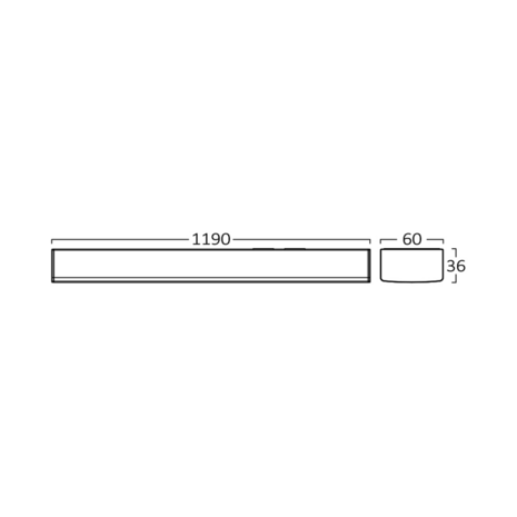 PROLINE PT 36W 120cm Wit 4000K LED BATTEN