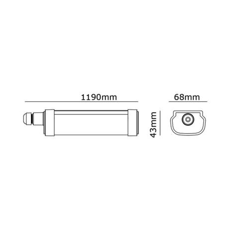 PROLINE 40W 4000K IP65 WATERDICHTE ARMATUUR