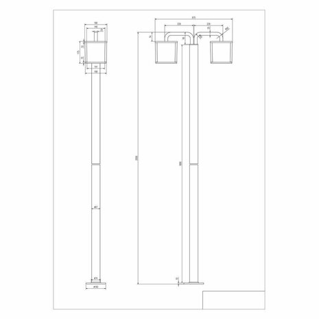 Trio CUBANGO - Paal - E27 - LED verwisselbaar - antraciet