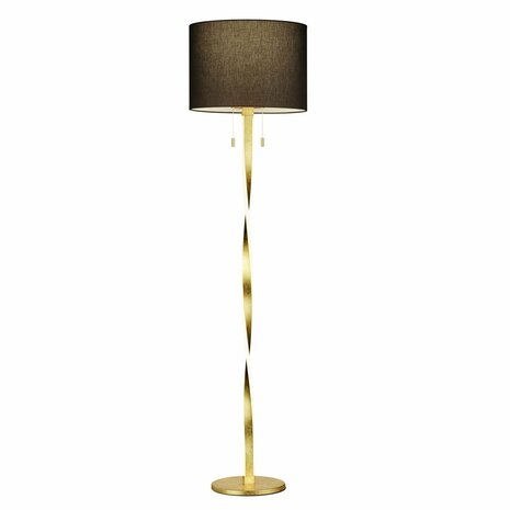 Trio Vloerlamp Nandor goud zwart