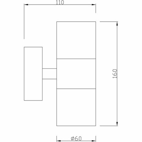 Zilly II | up down buitenverlichting | buitenlamp wandlamp | RVS