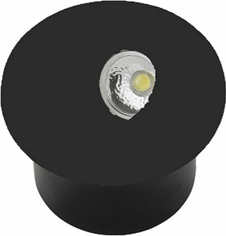 Yakut Led Trap verlichting - inbouwspot - Rond - 3w -4000K - Daglicht- Zwart