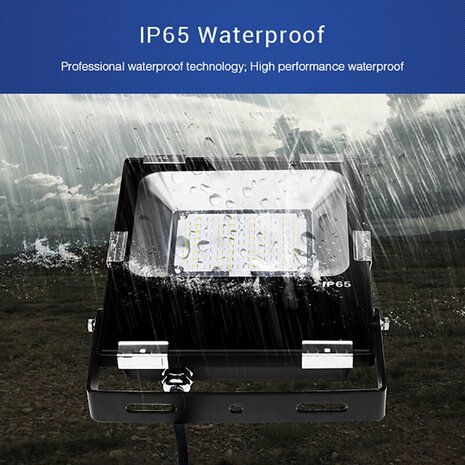 Mi-Light Mi-Boxer - (FUTT03) - LED Schijnwerper IP65 RGB+CCT 30W - Floodlight - Breedstraler - Dimbaar - Alle kleuren mogelijk - Warm wit licht tot koud wit licht - Waterdicht - IP65 - Smart verlichting - Smart lamp