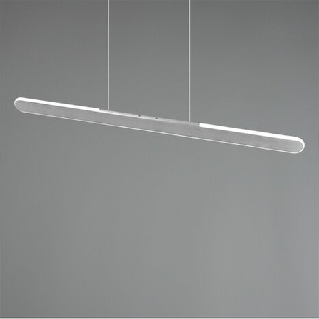 TRIO HELIOS - Hanglamp - Geborsteld aluminium - incl. 1x SMD 28W - 4 Niveaus touchschakelaar - Aanpasbare lichtkleur