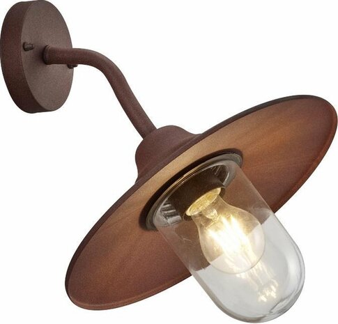 TRIO BRENTA - Wandlamp - Roestkleur - excl. 1x E27 40W - Buitenlverlichting - IP44