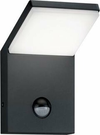 TRIO PEARL - Wandlamp - Antraciet - incl. 1x SMD 8W - Bewegingssensor - Buitenverlichting - IP54