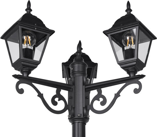 TRIO LIVENZA - Paalverlichting - Zwart mat - excl. 3x E27 4W - Buitenverlichting - IP44