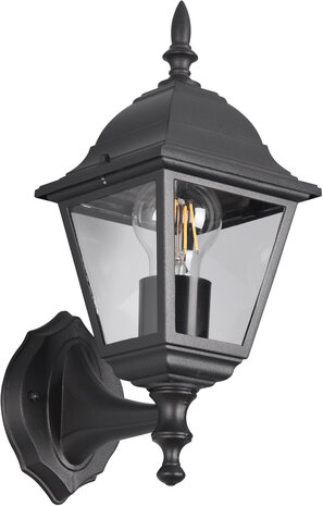 TRIO LIVENZA - Wandlamp - Zwart mat - excl. 1x E27 4W - Buitenverlichting - IP44