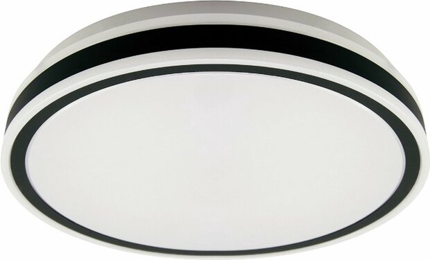 Led plafondlamp - Keuken/Badkamerlamp/buitenlamp - Rond - 48w - 4100K Daglicht wit - 5390 Lumen - IP44 - Zwart - 480mm