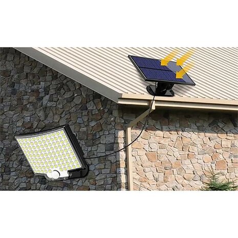 LED-schijnwerper op zonne-energie 108xSMD PIR sensor met afstandbedening