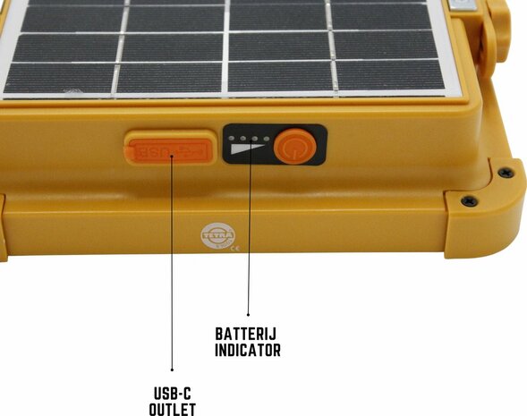 TURBO 800w - CCT -Werklamp - LED lamp - solar powerbank - Waterdicht IP44 - Oplaadbaar - Zonnepaneel