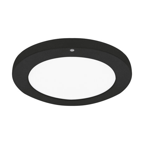 OLGIERD - LED Plafondlamp met Bewegingssensor + Dag en Nacht Sensor - 24W - 3170 Lumen - Aanpasbare Kleur CCT - 360&deg; Zichthoek - Opbouw/Inbouw - Rond - Mat Zwart - 300mm