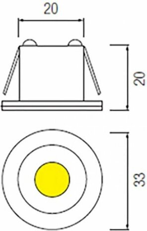 Monica - LED Veranda Spot Verlichting 6 Pack - Inbouw Rond 1W - Natuurlijk Wit 4200K - Mat Chroom Aluminium - &Oslash;33mm