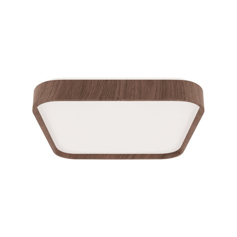 Mono - LED Plafondlamp - Keuken / Badkamer / Woonkamer 33x33cm - 24W - Dagwit licht 4000K - Oak kleur - Houtlook - Opbouw - Vierkant - IP44