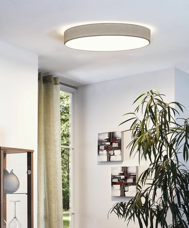 EGLO Pasteri Plafondlamp - E27 - &Oslash; 98 cm - Wit/Taupe