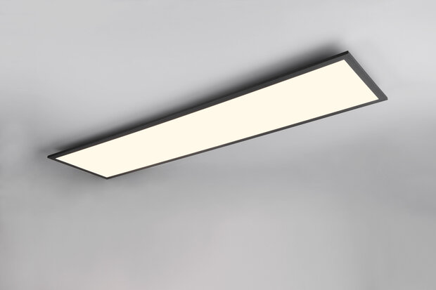 REALITY BETA - Plafondlamp - Zwart mat - incl. 1x SMD 31W - Geintegreerde dimmer - Afstandsbediening