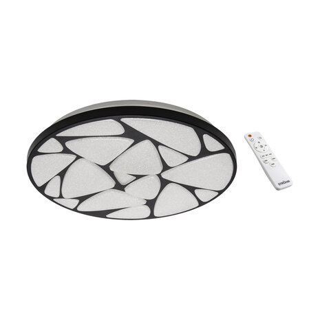 MINERAL - CCT LED Plafondlamp - Aanpasbare licht kleuren - Rond - Plafonni&egrave;re - dimbaar - met afstandsbediening - 5780 Lm - 48W LED - 495 mm