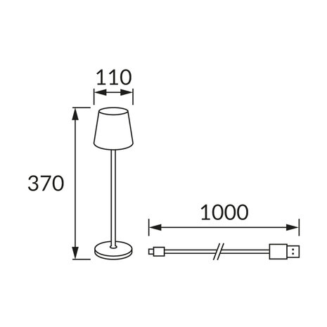 Toga Led - Tafellamp Oplaadbaar &ndash; Draadloos en dimbaar &ndash; CCT - Warm wit / Daglicht / koud wit - Moderne touch lamp &ndash; Nachtlamp Slaapkamer &ndash; 37 cm &ndash; Wit